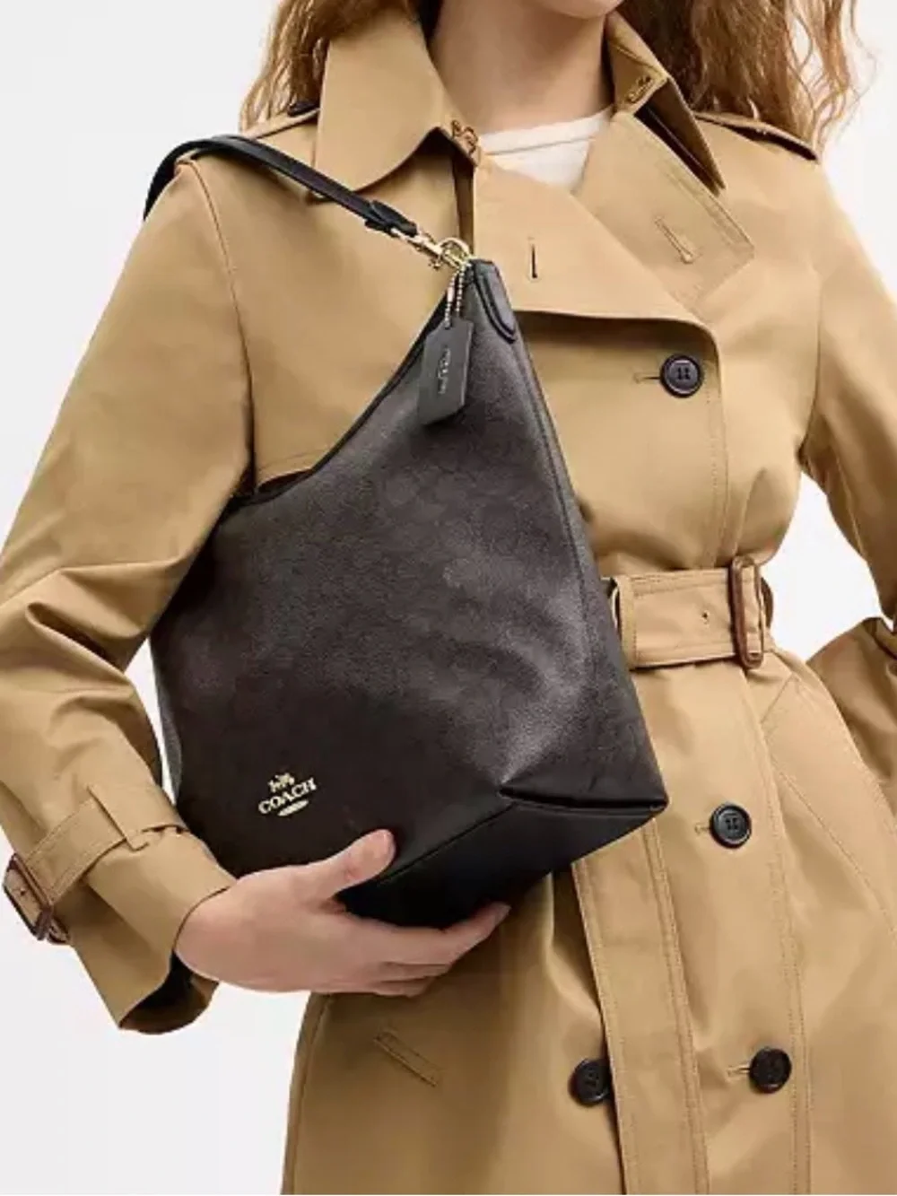 Coach Laurel Large Shoulder Bag In Signature Canvas